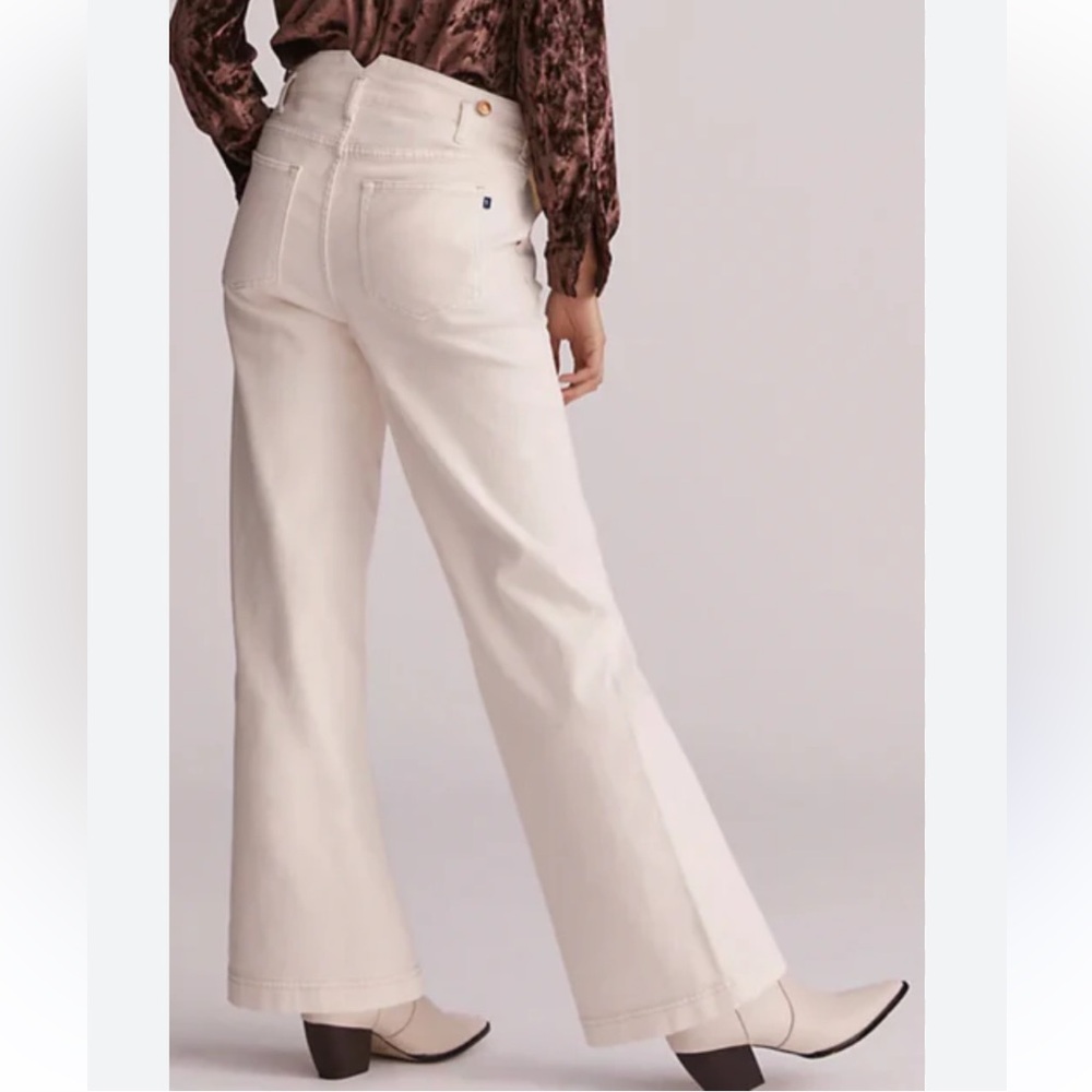 Anthropologie Pilcro Cream/Ivory Straight Trouser Jeans, 28 - Picture 3 of 13
